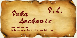 Vuka Lacković vizit kartica